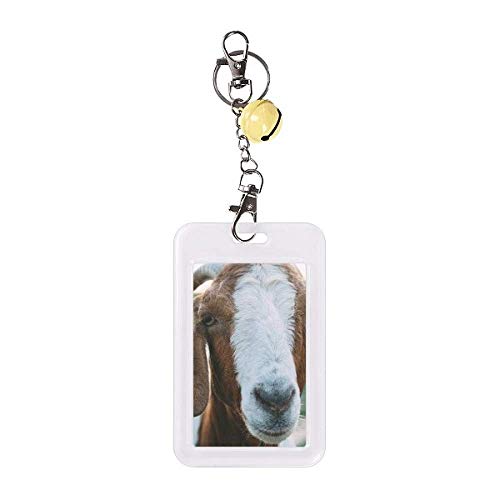 Pochette jaune cloche anti-perte pour carte et badge mouton visuel