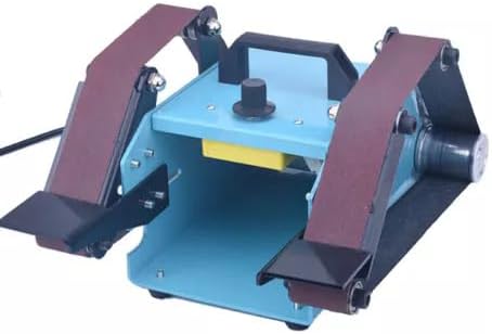 Small Double Shaft Sander Belt Sanding Machine Polishing Sandpaper Machine 220V