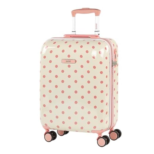 SKPAT - Maletas de Viaje Cabina 55x40x20 - Maletas Viaje Cabina 4 Ruedas. Maleta Cabina Resistente - Maleta de Cabina Ligera. Maletas Cabina con Candado TSA 132350, Beige