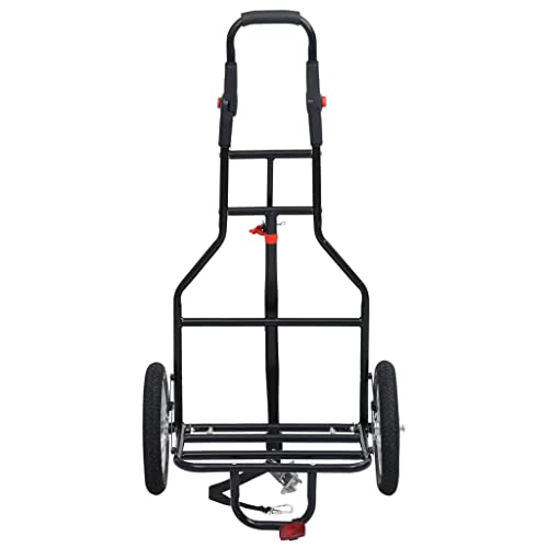 VidaXL Rimorchio per Bici Pieghevole Carrello