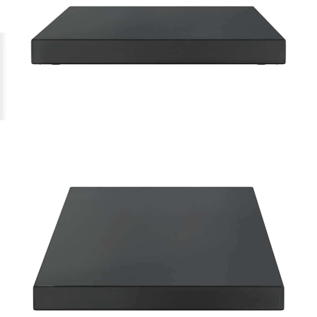 Półki ścienne 2 szt. 100 x 30 x 3 cm, czarny, stal nierdzewna, nowoczesny regał wiszący do salonu, sypialni, biura, montowany na ścianie, wszechstronne przechowywanie i ekspozycja