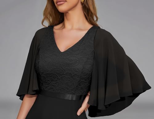 Image of DRESSTELLS Wedding Guest Maxi Dress Mother of Bride 2026 Fall Evening Gown