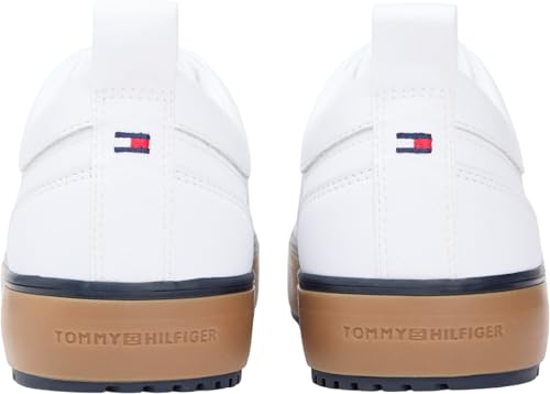 Tommy Hilfiger Herren Low Top Sneaker Harlem Core Cleat zum Schnüren, Weiß (White), 40 – Ansicht 4