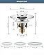 Hibbent Waschbeckenstöpsel (25-46mm), Abflusssieb Ablaufgarnitur Stöpsel Waschbecken, Messing Bounce Core Push-Type Drain Plug, Universal Sink Stopper Ersatz für Bad und Küche