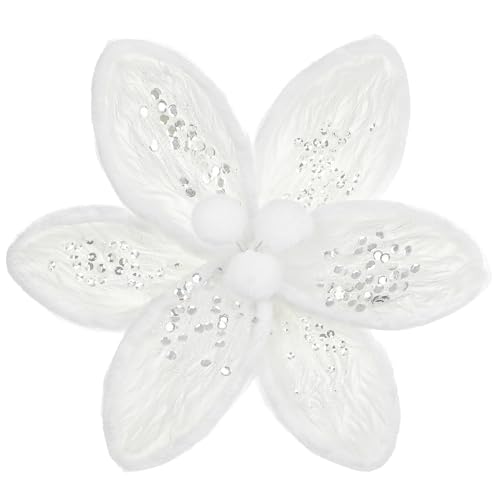 Hollyone 4 Stück Plüsch Weihnachten Blumen Deko 26cm, Groß...