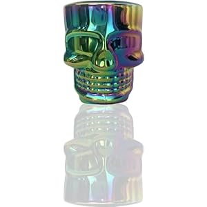 Circleware Rainbow Fusion Heavy Base Whiskey Shot Glasses, Set of 6, Beverage Drinking Glassware Tumbler Coffee Espresso Liquor Jello Shots Cups and Home Bar Decor Dining Gifts, 1.75 oz.