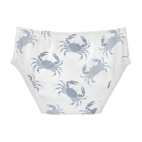 ALAZA Crab Gray White Boys' Briefs Soft Underwear Available in Sizes 2t-8y2