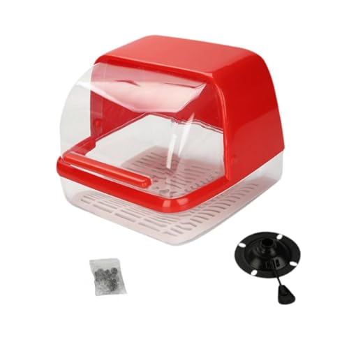 Colaxi Gym Chalk Holder Weight Lifting Chalk Bucket Adjustable Handle Equipment Large Chalk Box Chalk Bowl for Rock Climbing Workout, Red