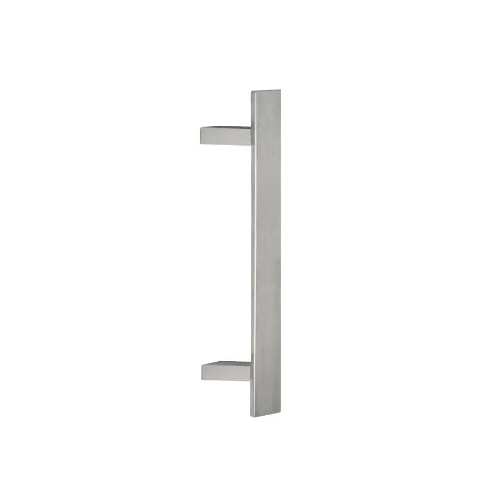 VI.TEL. Coppia Maniglioni per Porta Portone Liscio Zancato In Acciaio Inox Satinato Per Porte Interne Esterne Serramenti E Negozi serie Caserta Z 2 Pezzi