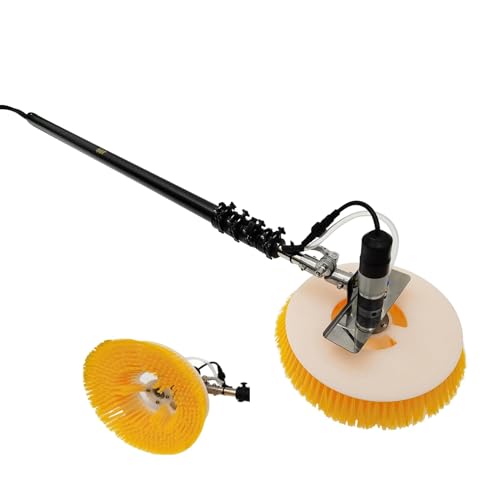 GZGHRZQS Kit Limpieza Paneles Solares con Cepillo Giratorio - Varilla Telescópica Ajustable 3.5/5.5/7.5m - Cepillo Hidrolimpiador para Tejados, Ventanas y Superficies de Cristal