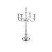 Klikel Traditional 16 Inch Silver 5 Candle Candelabra - Classic Elegant Design - Wedding, Dinner Party And Formal Event Centerpiece - Nickel Plated Aluminum, Mirrored Finish