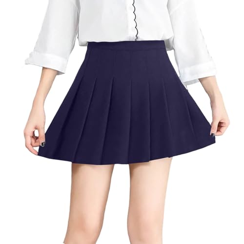 Jupe plissée fille anti-frottement avec short intégré en coton doux pour école 2-15 ans
