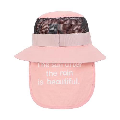 Children's Sun Hat Summer Outdoor Neck Guard Protection Mesh Fishermen Adjustable Cap Baby Kids Bucket Hat for Boys and Girls4