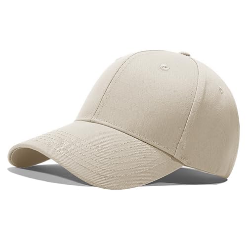 BXVXWKJXKR Baseball Cap,Men Women Cotton Hats Classic Trucker Cap Dad Hat for Running Outdoor Activities All Seasons Beige