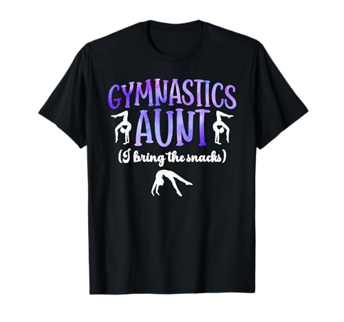 Gymnastics Aunt Funny Aunt Of A Gymnast Auntie T-Shirt