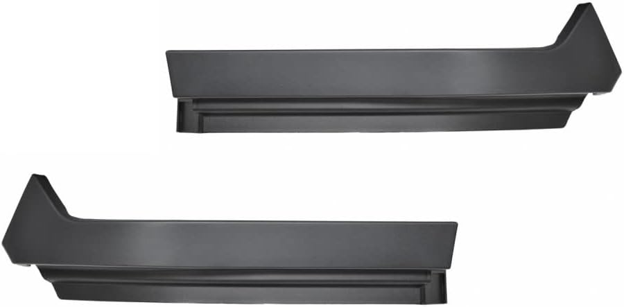 for Ram 1500/2500/3500 2010-2018 Bumper Cover Filler Molding Driver and Passenger Side | Pair | Front | w/Rebel/Warlock Package | Textured Black | Replacement for CH1046121, CH1047121