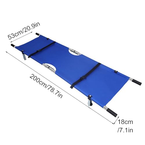 Civière portable robuste pliable 350 livres à roues intégrées - 8