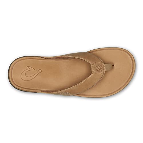 Image of OluKai Tuahine Men's Waterproof Leather Sandals, Versatile Beach Flip Flops, Arch Support & Comfort Fit, Lightweight & Durable, Enhanced Grip & Traction