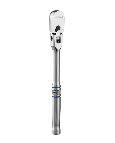 toolant 1/4“ Drive 90 Tooth Compact Flex Head Socket Ratchet Wrench (1/4",7 inch length)