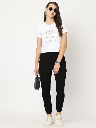 Image of KRAUS JEANS Women's Cotton Cargo Fit Mid-Rise Cargo Cargo (LFA-1658)