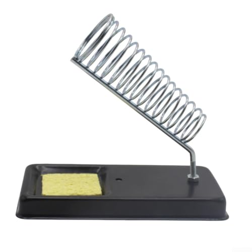 201 - Soporte de soldador eléctrico con construcción de metal y base antideslizante, apto para varios tipos de soldador (con esponja)