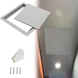 Botola Ispezione a Soffitto 20 40 60cm Pannello di Accesso in Metallo, Porta di Accesso Cablaggio Pannello di Ispezione Cartongesso per Contatore, Coperchio di Accesso Staccabile(Grigio,100x150 mm)