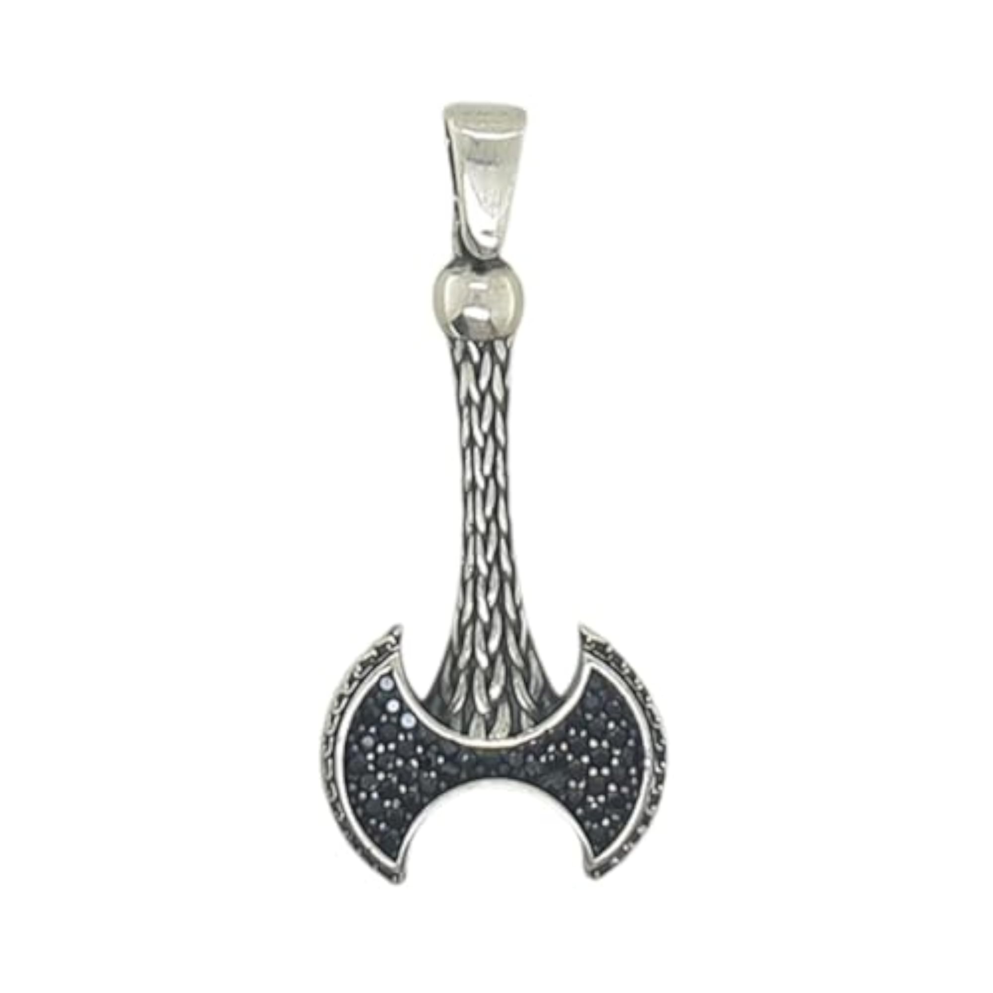 Men's 925 Silver Designer Axe Pendant Necklace