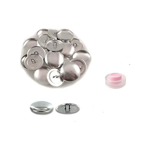 Size 20 (1/2") Buttons to Cover/Self Cover Buttons with Wire Backs by i Craft for Less - Qty 25 (with Assembly Tool) Cover