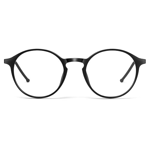 Image of VISOONE Lightweight Anti-Slip Blue Light Blocking Glasses Niko | Clear Lense UV400 Round Frame Fashion Cute Slim Eyewear for Women Men non prescription