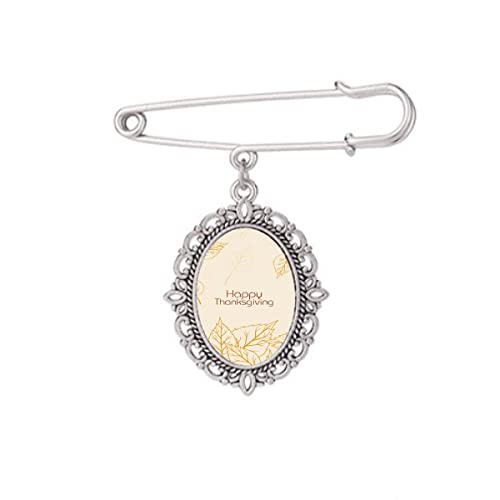 Broche Thanksgiving pour robe et chemise accessoire mode automne taille M