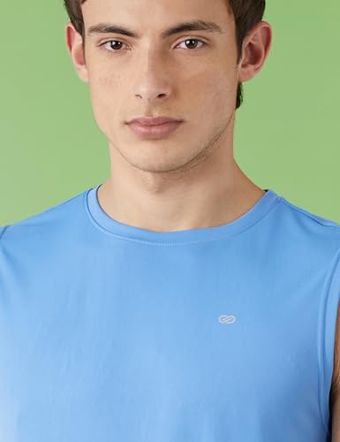Image of Amazon Brand - Symbol Men's Polyester Color Block Active Regular Fit Sports | Round Neck | Sleeveless T-Shirt