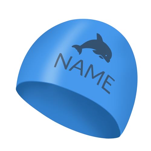 Badekappe Kinder mit Namen Badekappe Mädchen Lange Haare Schwimmkappe für...