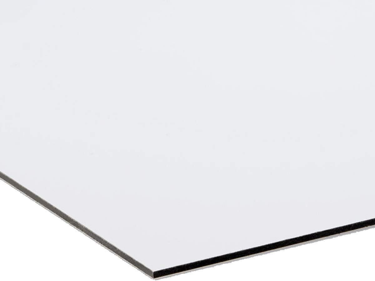 Dibond Pannello composito in alluminio con spessore di 3 mm colore bianco (50x70 cm)