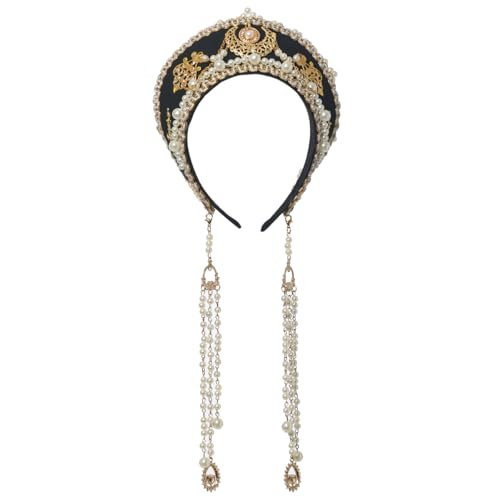 GRACEART Anne Boleyn Hat Headpiece Elizabethan Headwear Tudor Coronet Hood Hat