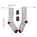 INOOMP Electric Thermal Socks for Men and Women Battery-Operated Warm Socks Fits All for Skiing Snowboarding Hiking and Sports Grey