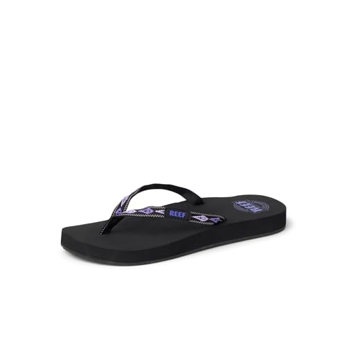 Reef Ginger, Chanclas Mujer, Negro, Morado, 40 EU