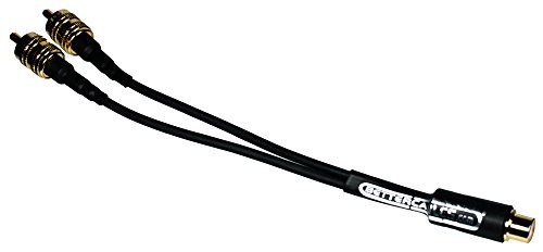 Silver Serpent Subwoofer Y Adapter Cable High-End, High-Performance, Silver/Copper Hybrid, Low-Capacitance, Premium Sub Y Splitter Adapter Cable (RCA female to 2 RCA males)