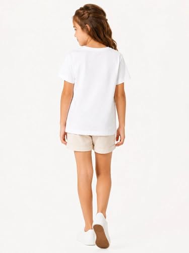 Image of Girls' Graphic Tees Summer Cute Tops Casual Short Sleeve Crew Neck T Shirts