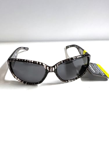 Foster Grant Polarized Sunglasses, Black Zebra Pattern Frame, Dark Gray Lenses2