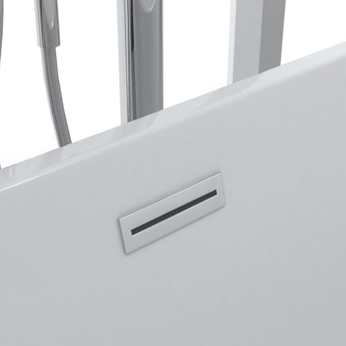 Stilvolle Acryl Badewanne oval freistehend weiß mit Überlauf 160 x 80 cm Havana