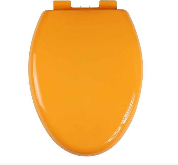 Abattant de toilette allongé de couleur en forme de O/U/V avec couvercle en polypropylène à fermeture douce et silencieuse, facile à installer et à nettoyer (en...