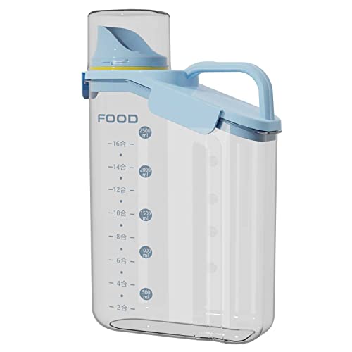 ZDSKSH Boite de Rangement Cuisine hermétique pour Aliments, Stockage conteneur avec Verser la Bouche, Distributeur de Nourriture Transparent, avec Couvercle, Tasse à mesurer, sans BPA Cover