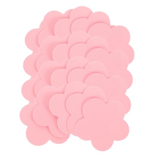 Didiseaon Pegatinas Antideslizantes para Bañera 8.5x8.5 Cm De Peva Transparente y Color Rosa, Adhesivas y Resistentes Al Agua, para Seguridad Ducha y Baño, 12 Unidades