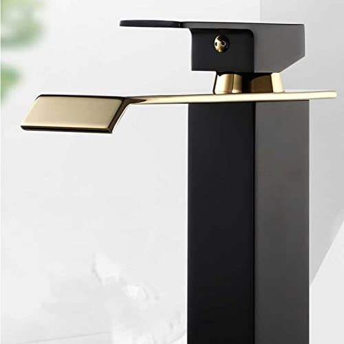 Robinet de lavabo cascade anti-éclaboussures en acier inoxydable or - 6