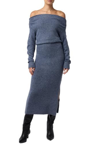 Lulus Women's Bernie Off the Shoulder Midi Sweater Dress