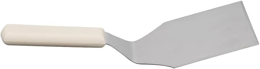 Soro Essentials- 5" x 4" Stainless Steel Hamburger Turner with Offset Blade and Plastic Handle- Turner Spatula Griddle Scraper and Pancake Flipper or Hamburger Turner Great for BBQ Grill