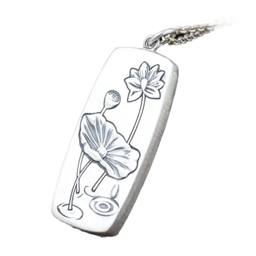 Collier Six Mots Mantra unisexe avec gravure créative en relief