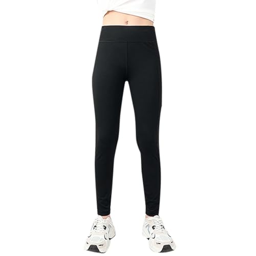Girls Athletic Leggings Kids Dance Running Yoga Pants Workout Active Tights with Pockets Stretchy Comfortable