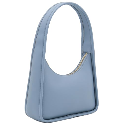 Image of Small Minimalist Shoulder Bag for Women, Faux Leather Underarm Purse, Chic Top Handle Handbag for Everyday