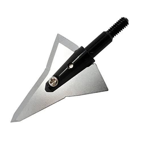 Hunting Broadheads 125 Grains, Archery Screw-in Arrowheads Arrows Tips for Crossbow Hunting Traditional Bows and Compound Bow (12PK)